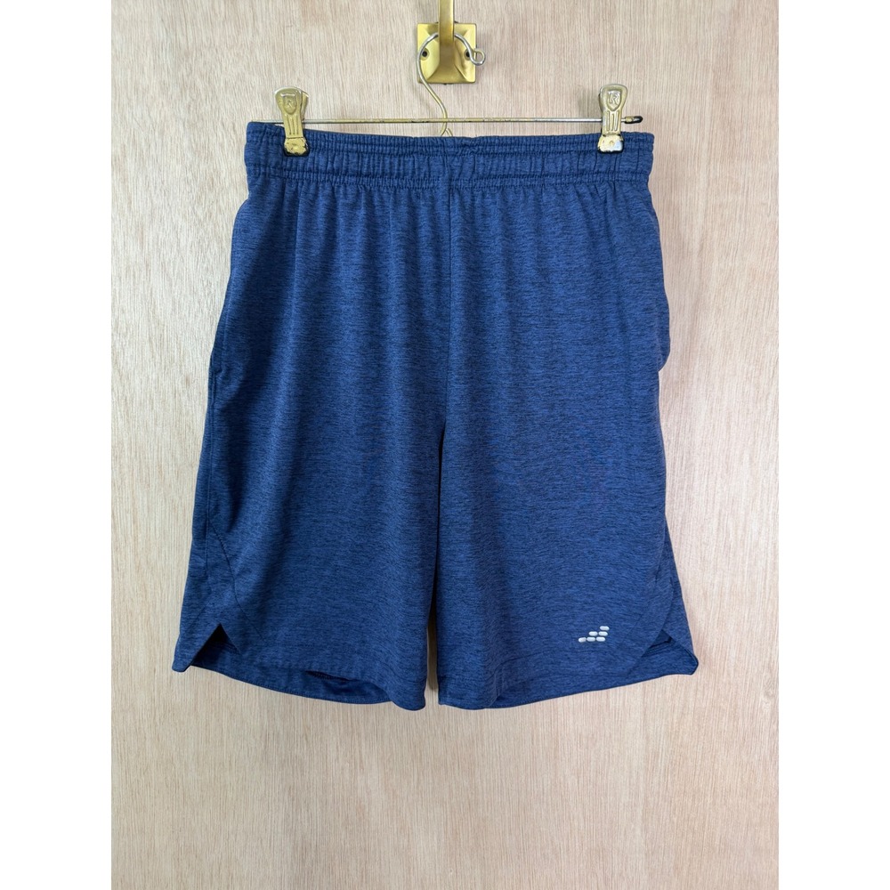 BCG Boys Navy Blue Heathered Athletic Basketball Shorts Size Medium M